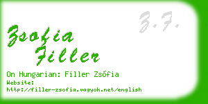 zsofia filler business card