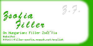 zsofia filler business card